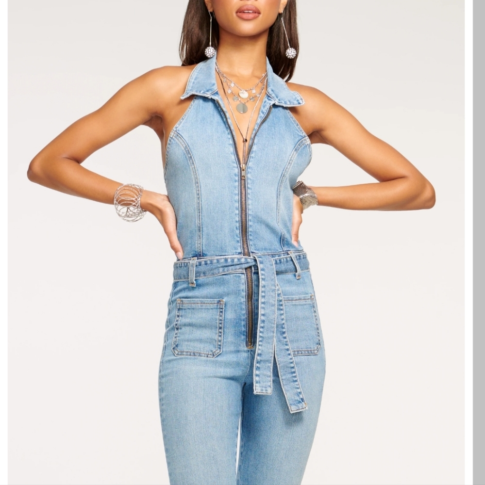 Ramy Brook Candy Denim Jumpsuit Size 31